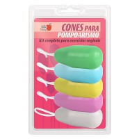 Jogo com 5 cones para pompoar